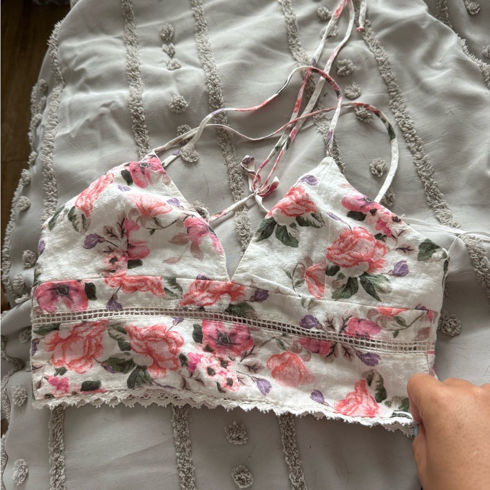 Zara Lace top with Floral Accents